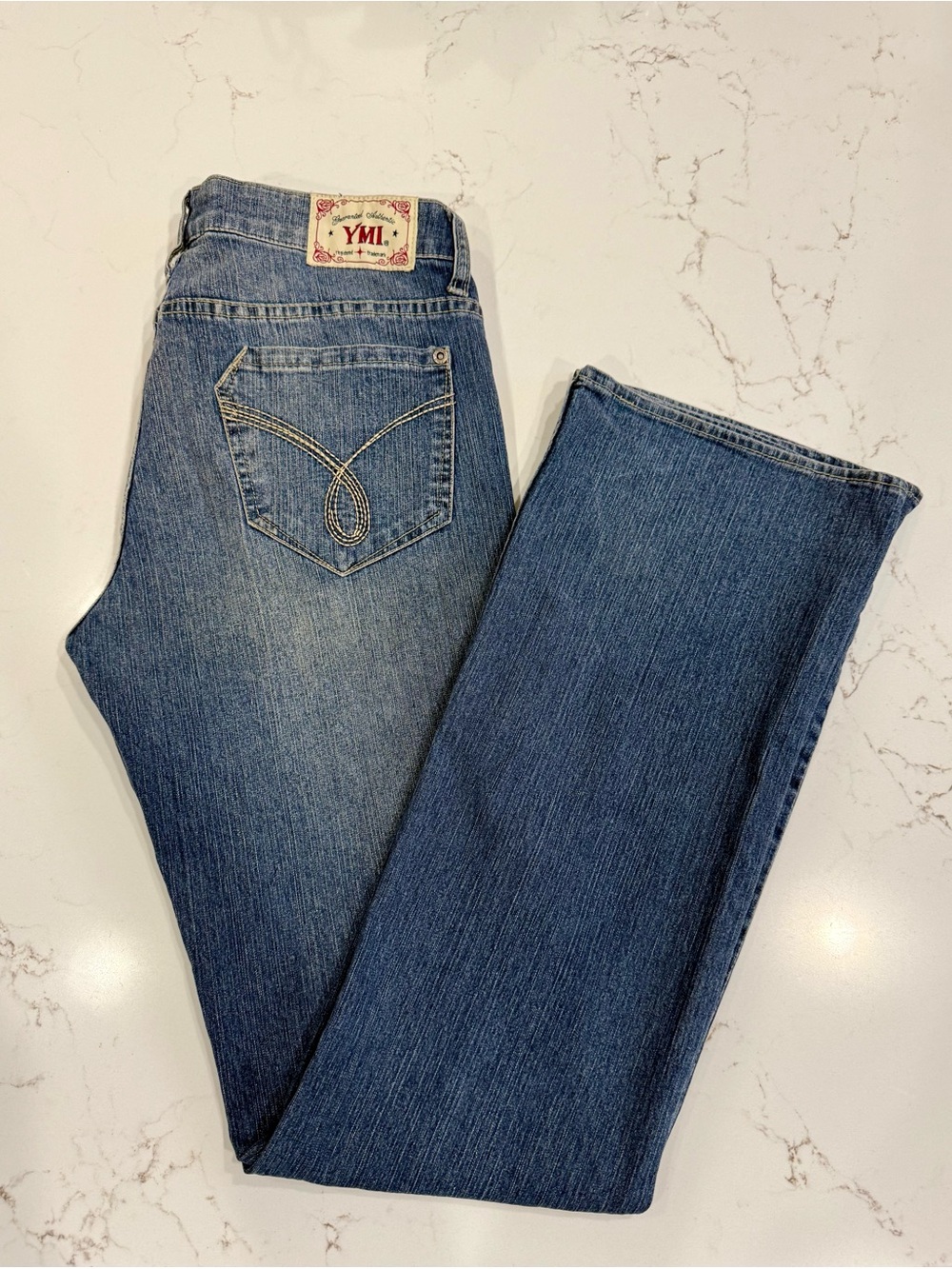 Vintage Y2K YMI Women's Blue Boot Cut Jeans Size 5/7 Excellent Condition